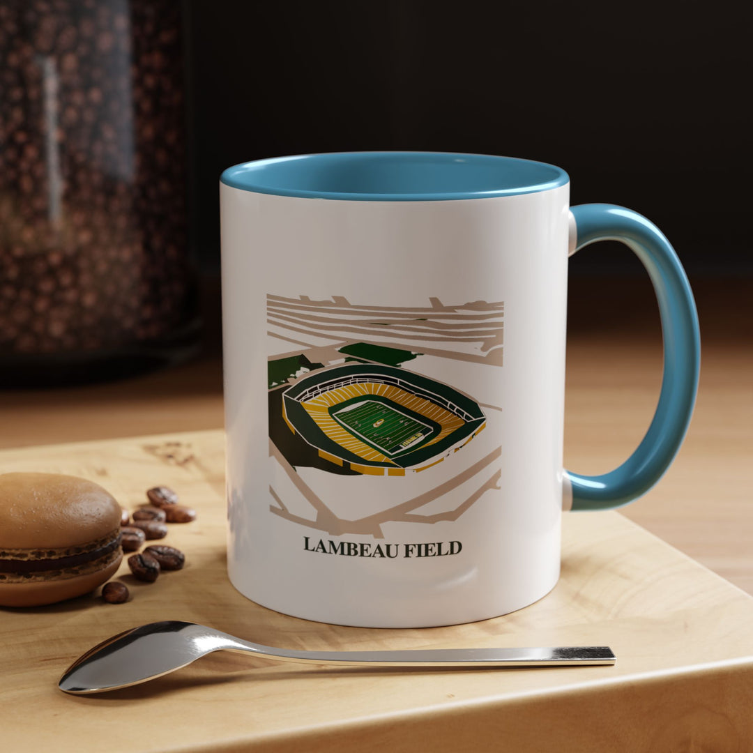 This Lambeau Field mug captures the energy of game day with intricate designs. Crafted from durable ceramic and dishwasher-safe, it is ideal for coffee or tea lovers and makes a meaningful gift for football enthusiasts and Packers fans.