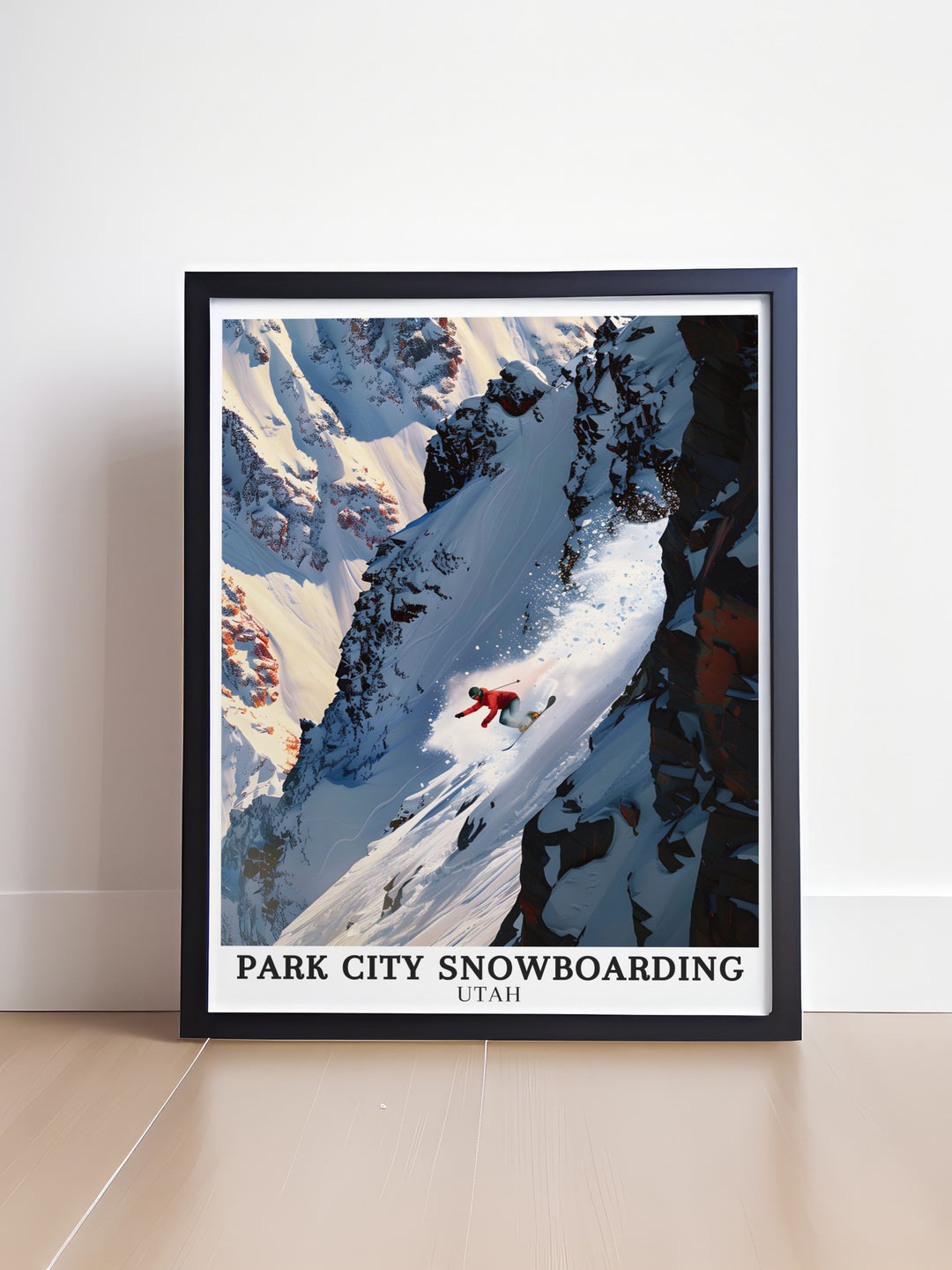 Black Diamond run posters. Showcasing the challenging terrain and stunning views of the Black Diamond run at Park City Mountain Resort, these posters are ideal for adding a touch of adventure to your wall decor.