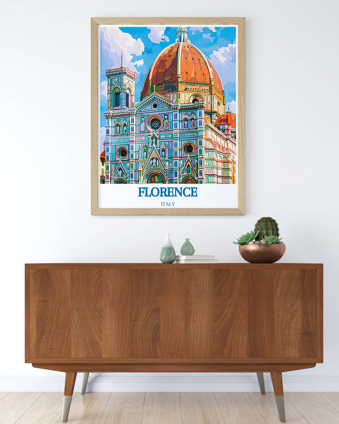 Florence art decor featuring Duomo di Firenze ideal for adding a touch of sophistication to your interior design and a unique gift option for those who appreciate Italian art and culture