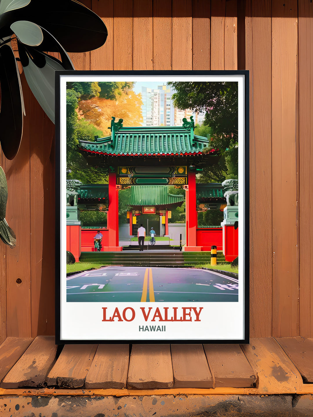 Experience the awe inspiring beauty of Lao Valley with this vintage poster. The artwork captures the dramatic cliffs and verdant scenery that make this Hawaiian valley a must visit destination, perfect for enhancing your home with a touch of the tropics.