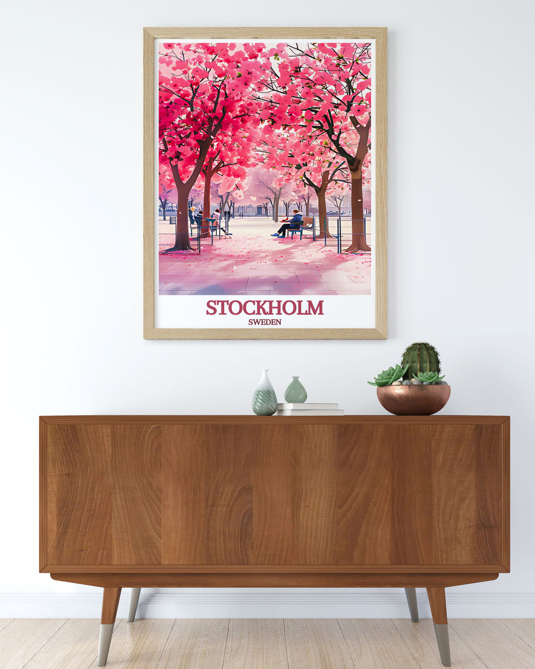 Celebrate the beauty of Stockholm with our Kungstradgarden Art Print a stunning representation of the citys beloved park perfect for adding elegance to your living room decor or as a unique and memorable gift for any occasion