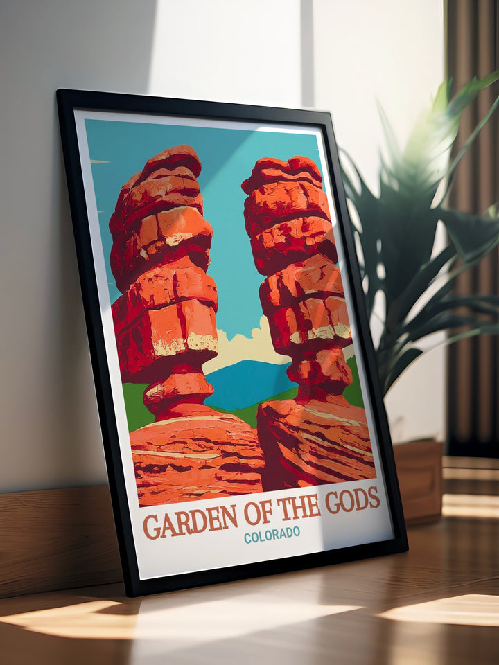 Beautiful Siamese Twins artwork from Gardens Of The Gods ideal for modern home decor and Colorado themed gifts