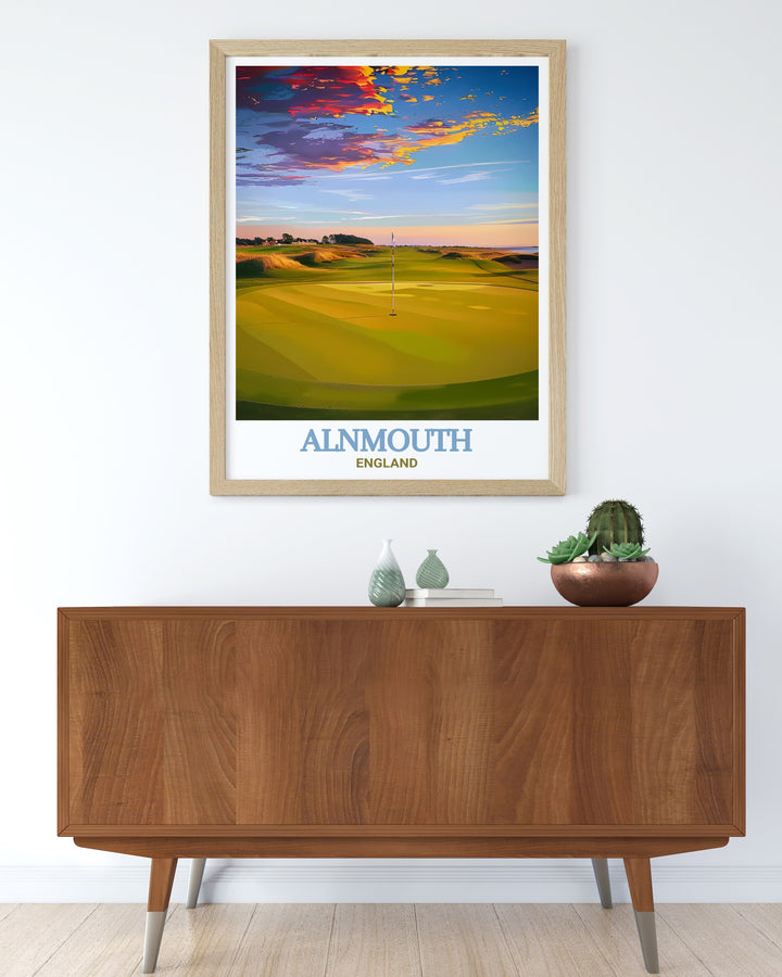 Celebrate the charm of Northumberland with our Alnmouth Golf Club print an exquisite piece of art that captures the stunning scenery of this coastal gem perfect for gifting or personal decor