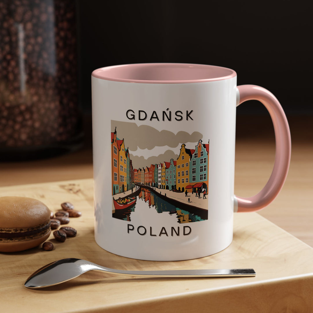 This Gdańsk Poland mug showcases vibrant artwork inspired by the city’s medieval architecture. Ideal for coffee and tea lovers, it’s a perfect keepsake for those who admire the beauty and culture of Gdańsk.