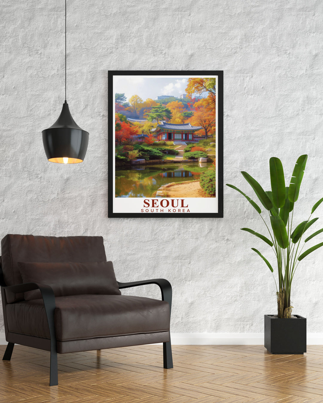 Beautiful Seoul Poster showcasing Changdeokgung Palace ideal for adding a touch of South Korean history to your home decor