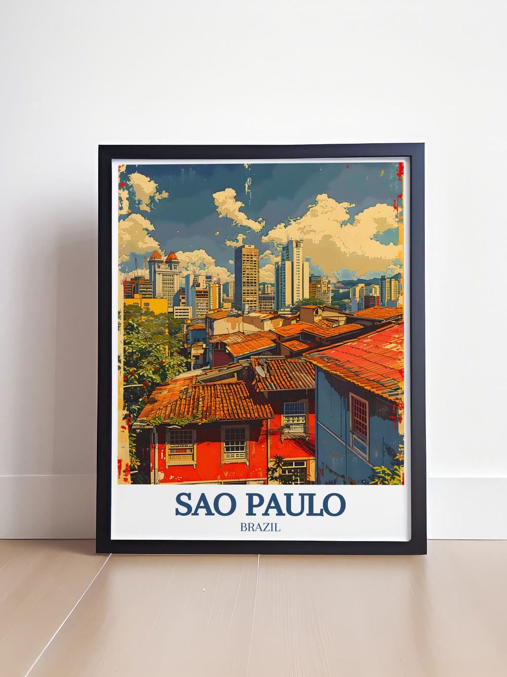 This São Paulo wall art print captures the citys skyline with the Altino Arantes Building as the focal point. Its modern design and vibrant colors make it an excellent choice for anyone looking to bring a piece of Brazil into their home or office.