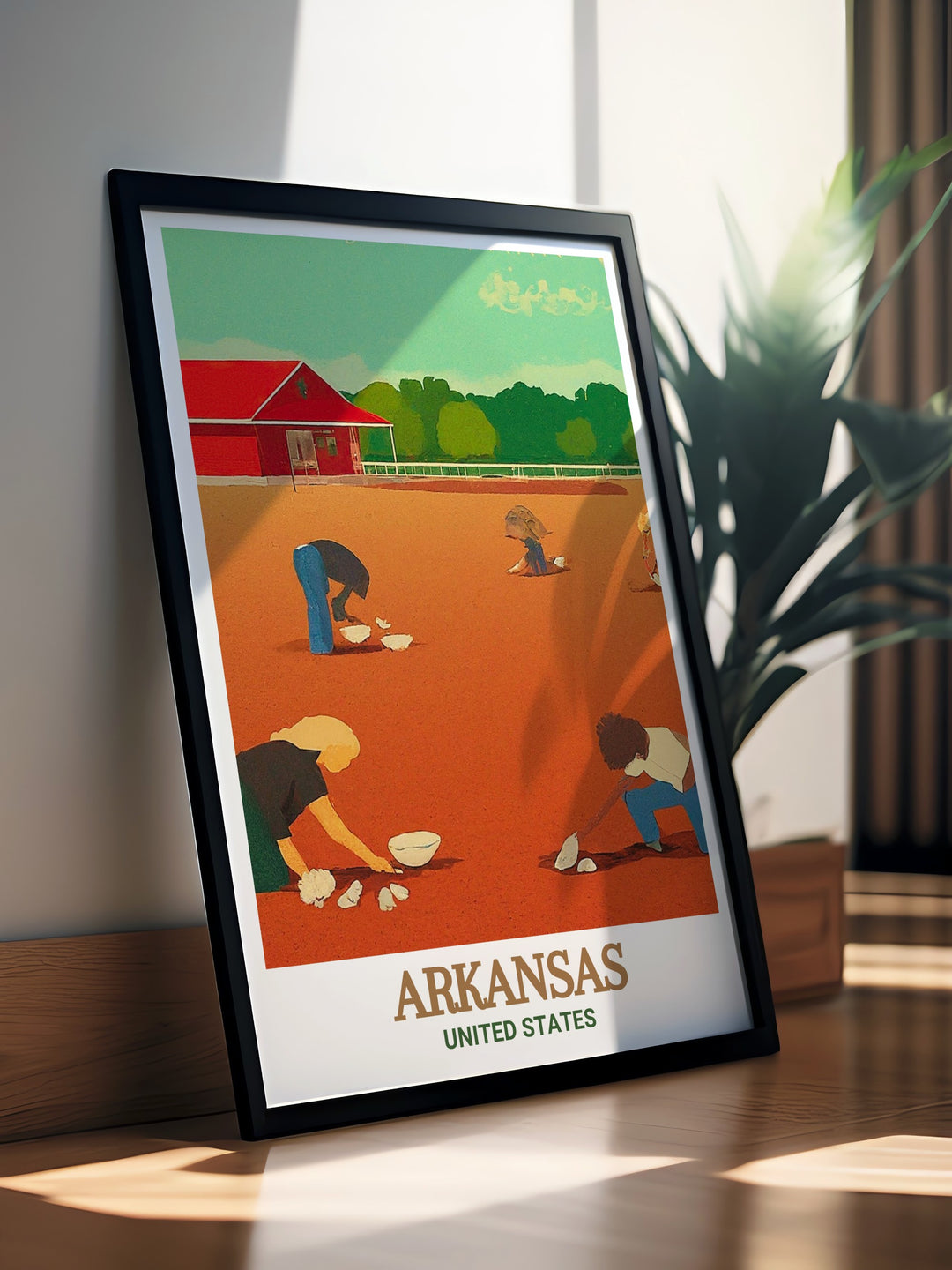 Art print of Buffalo National River in Arkansas, featuring the picturesque river and lush landscapes. Perfect for nature lovers and those who appreciate outdoor beauty, this poster is a stunning addition to any art collection.