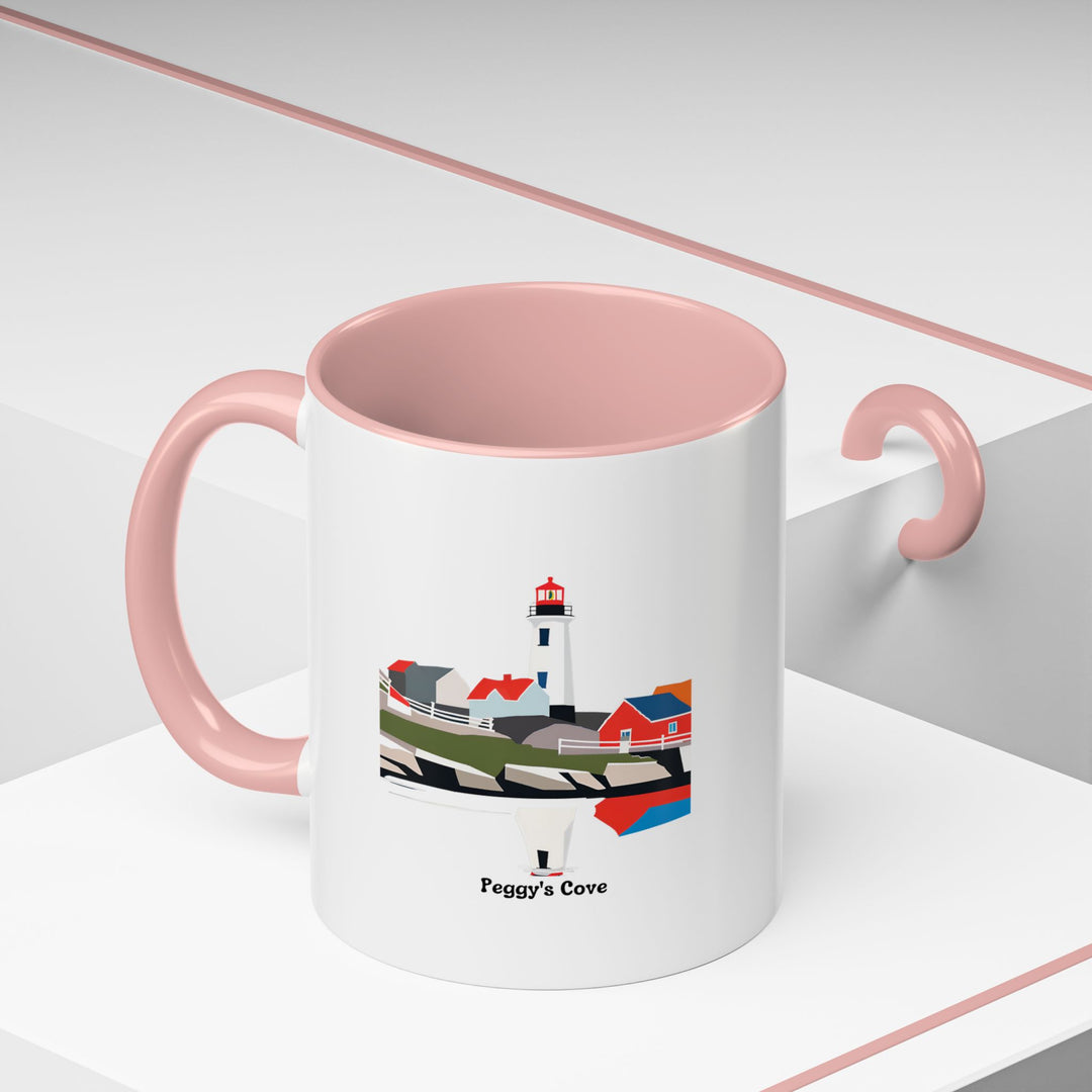 A stunning Peggy's Cove Mug featuring Nova Scotia's lighthouse and coastal beauty. Ideal for coffee or tea lovers, it is dishwasher-safe and microwave-safe, offering both practicality and artistic charm.