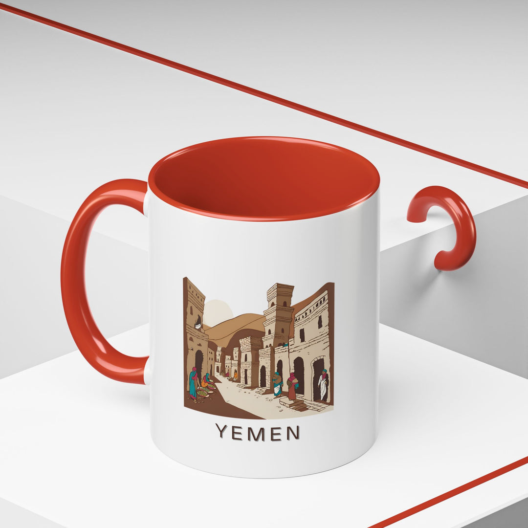 Enjoy your favorite beverage in this Yemen mug that reflects the country’s stunning landscapes and rich culture. The mug is practical, stylish, and dishwasher-safe, making it an ideal addition to your collection or a perfect gift for Yemen enthusiasts.