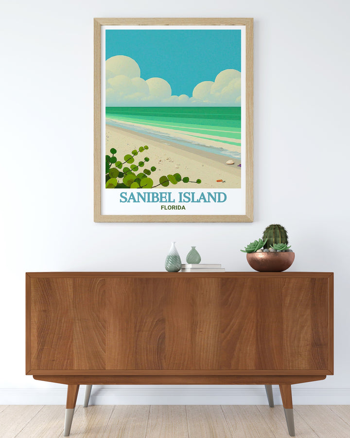 Canvas print of Sanibel Islands Bowmans Beach, bringing the tranquility of Floridas coastline into your home. A beautiful representation of one of Floridas hidden gems.