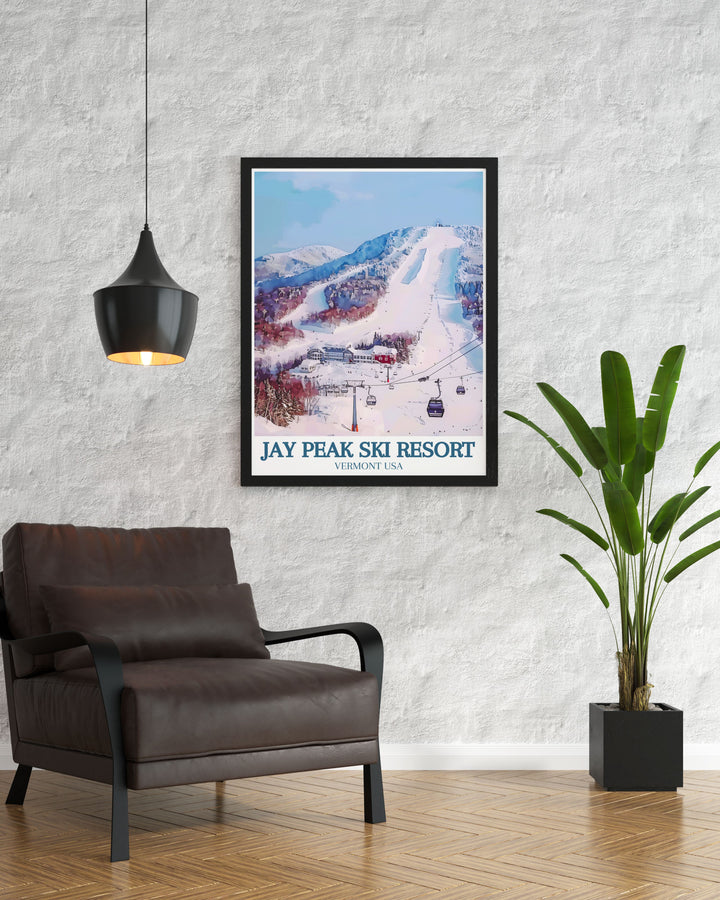 This art print beautifully illustrates Vermonts Green Mountains, offering a picturesque view perfect for enhancing any home decor.