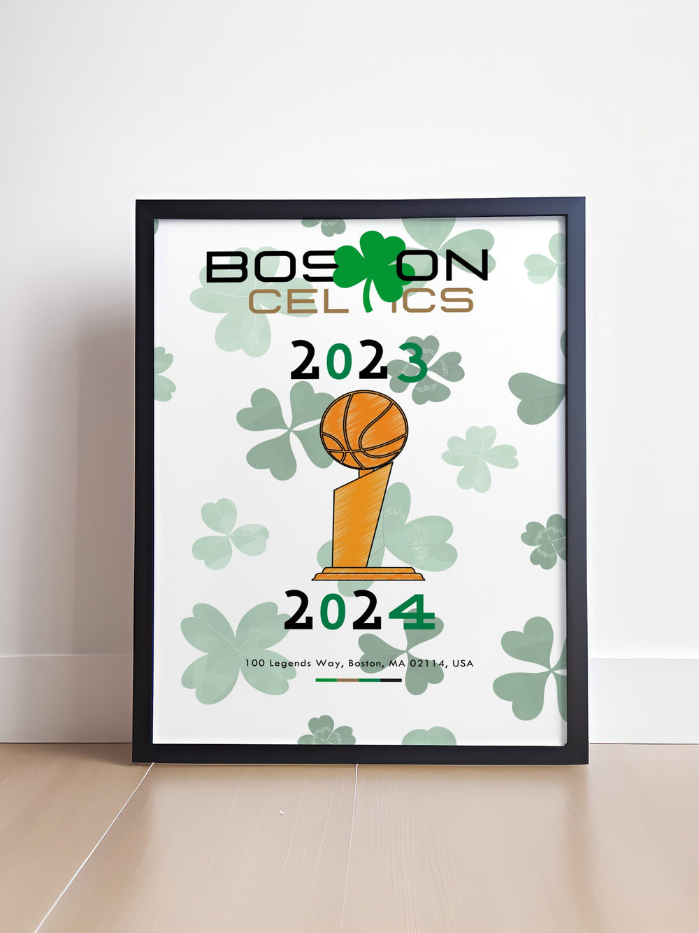 Celtics painting capturing the excitement of Boston Celtics games showcasing Jason Tatums game winning shots and Marcus Smarts defensive prowess a perfect vintage NBA print for any fans collection great for birthday gifts and Fathers Day gifts