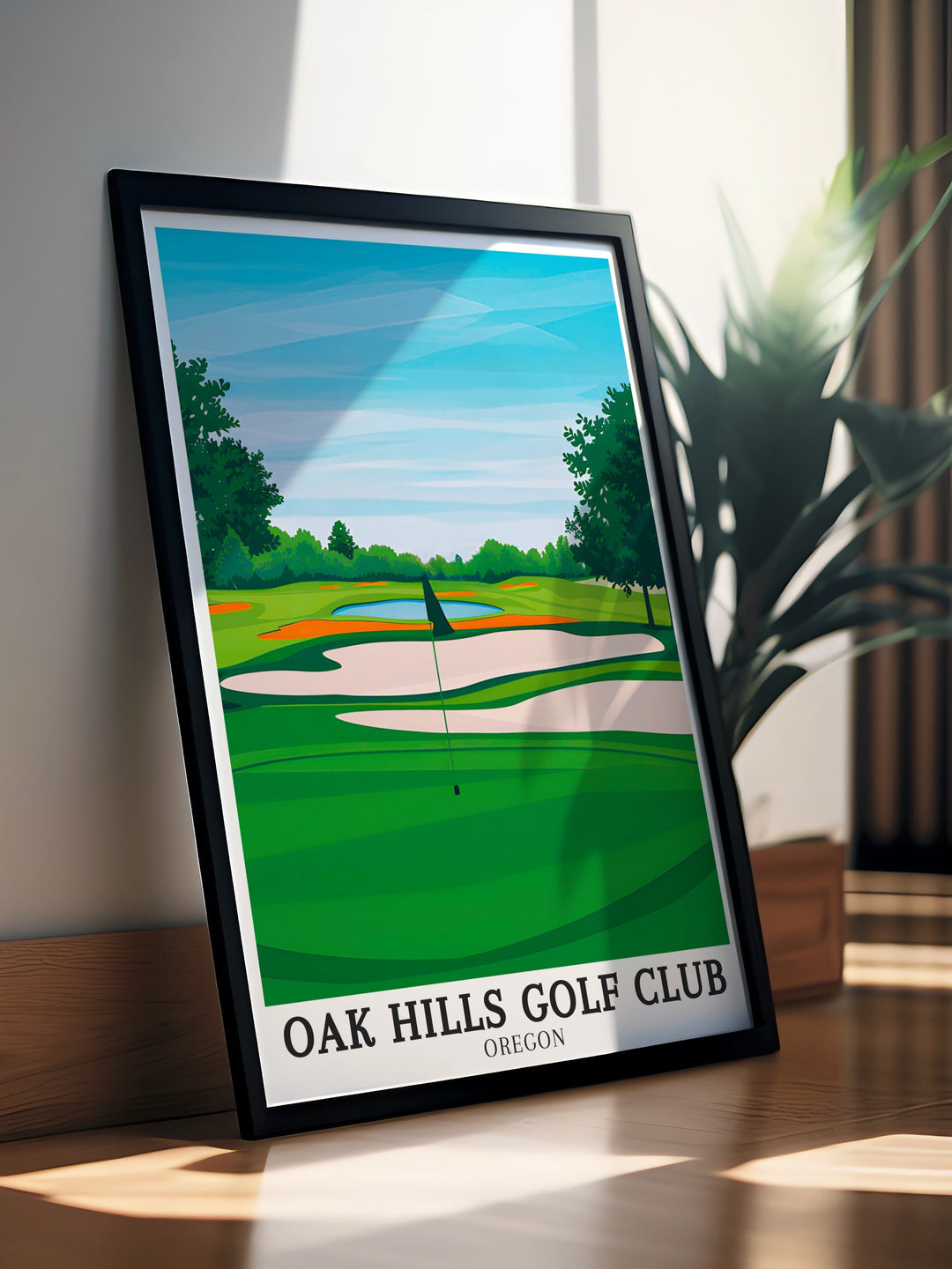 Capture the elegance of Oak Hills Golf Club with this canvas art print. Perfect for golf themed decor, the artwork reflects the serene beauty of the 18 hole course in Sutherlin, Oregon. A thoughtful gift for golf enthusiasts or collectors of sports art.