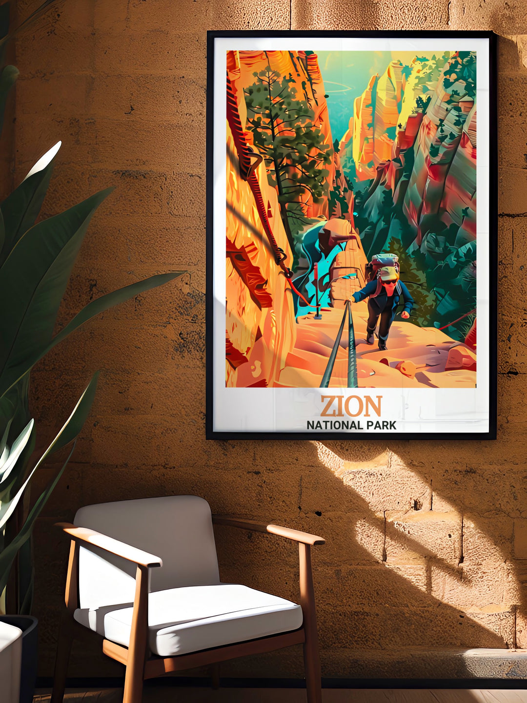 Angels Landing perfect wall decor print featuring dramatic views of Zion National Park ideal for creating a stylish and elegant atmosphere in your home ideal for enhancing any living space