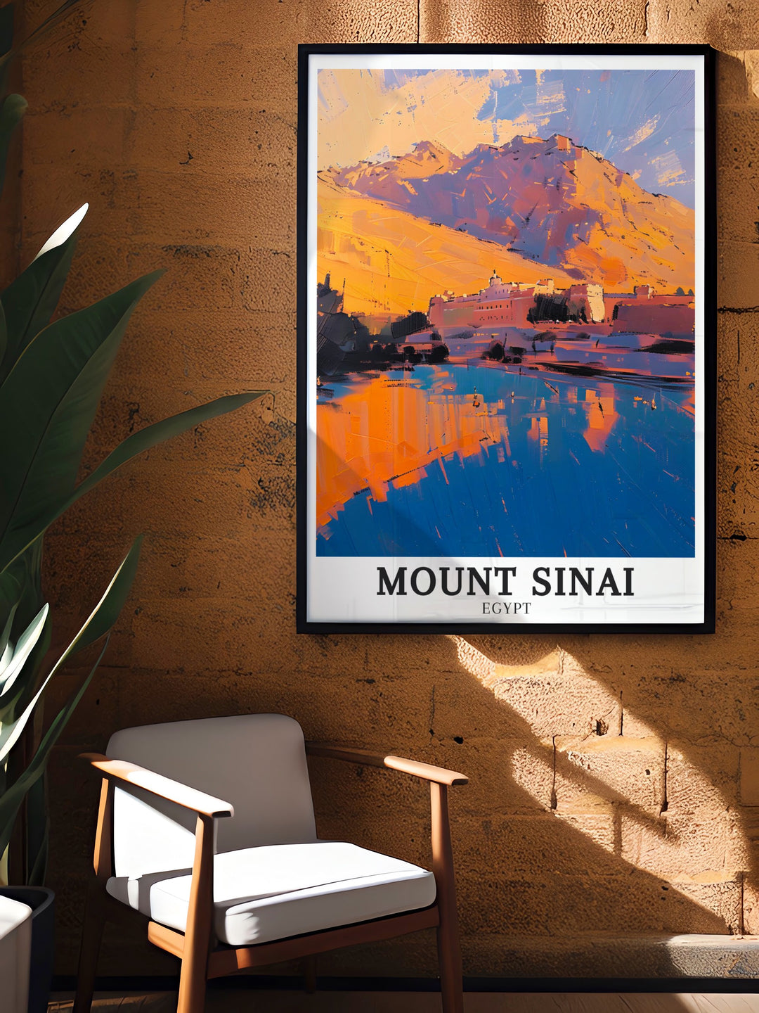 Mount Sinai Egypt and the Monastery of Saint Catherine are beautifully represented in this stunning print capturing the majestic Sinai High Mountain Range perfect for anyone looking to add a touch of biblical history to their home decor