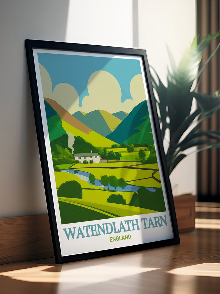 Beautiful Borrowdale Valley captured in a framed print of the Lake District with scenes of Watendlath Tarn and the iconic Packhorse Bridge ideal for classic home decor