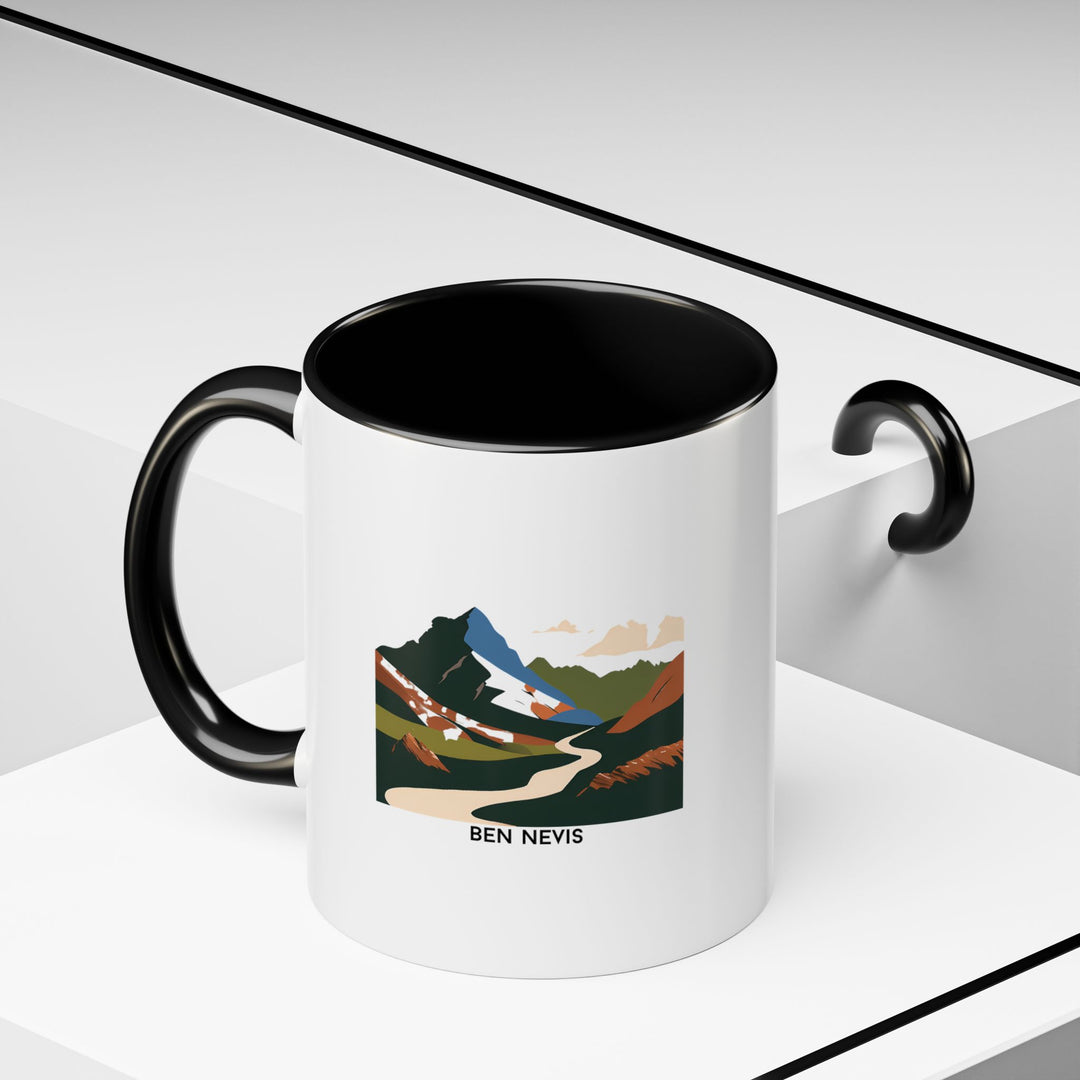 A stylish Ben Nevis mug showcasing Scotland’s iconic peak in vibrant designs. Made from durable ceramic, it is dishwasher safe and ideal for daily coffee routines or as a meaningful gift for lovers of mountain landscapes.