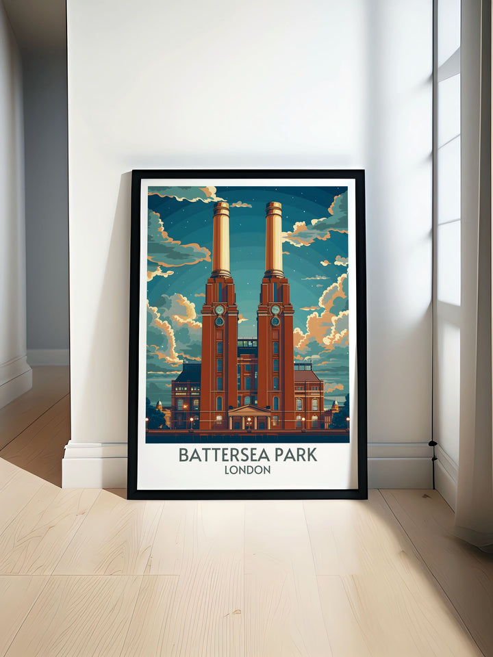 Battersea Power Station modern prints showcasing the iconic structure against Londons skyline perfect for adding a touch of industrial charm to your home decor