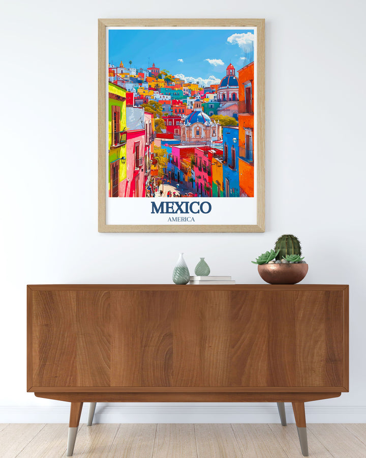 Add a touch of cultural elegance to your home with San Miguel de Allende perfect wall décor prints featuring the vibrant colors and intricate details of the historic city ideal for any decor style