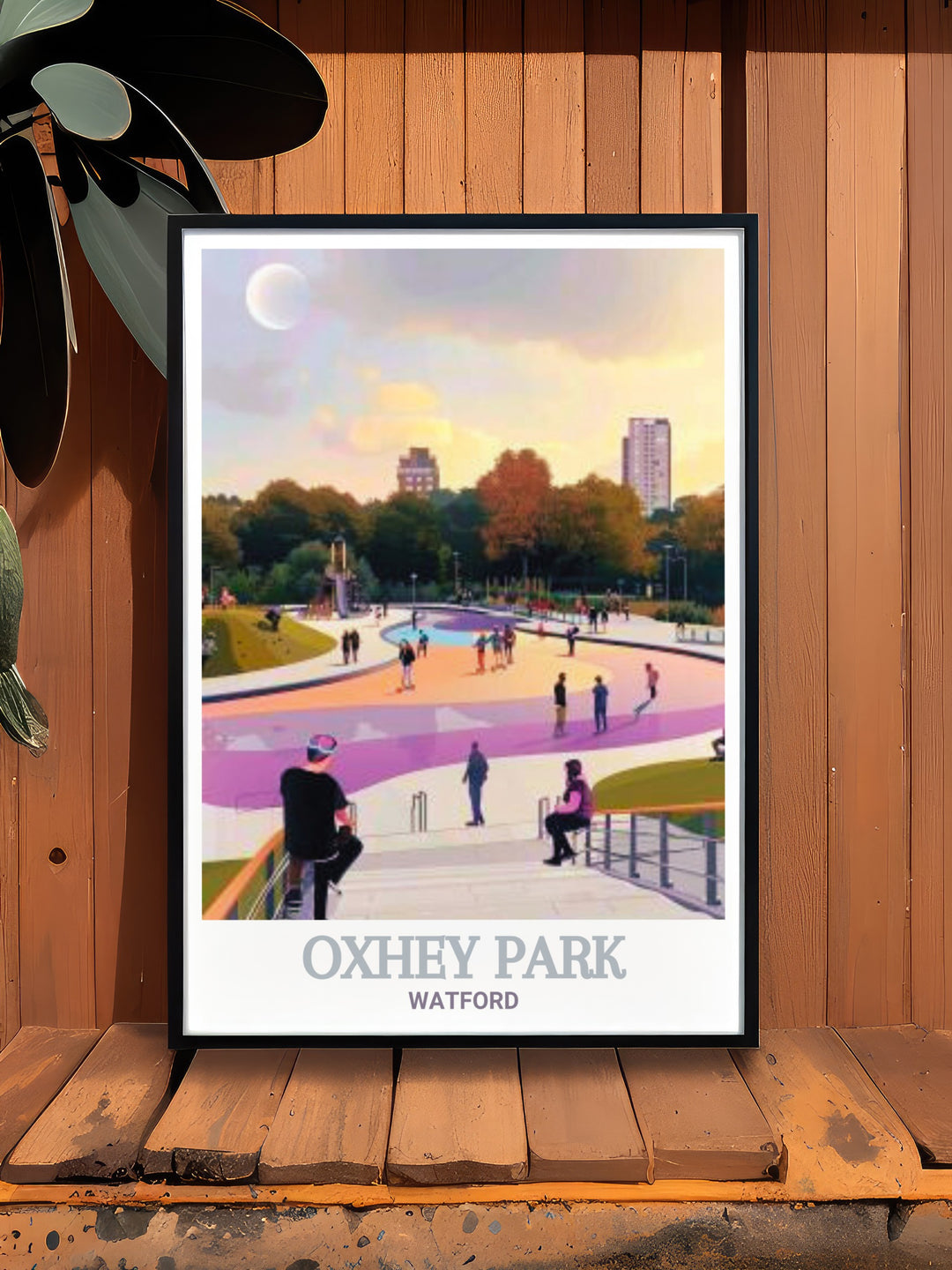 Oxhey Park Skate Park Stunning Prints offer a beautiful depiction of the parks dynamic energy with vibrant colors and intricate designs making it a perfect addition to your collection or as a thoughtful gift for art lovers and travel enthusiasts.