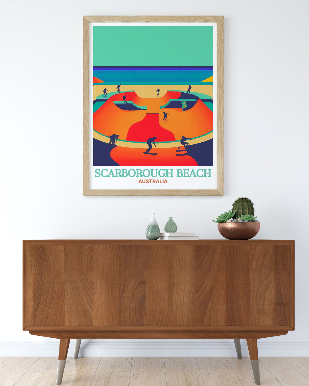 Transform your home with Scarborough Skate Park Wall Art this vibrant Australia Print is designed to bring both elegance and energy to your space making it a great choice for anyone seeking modern Scarborough Decor