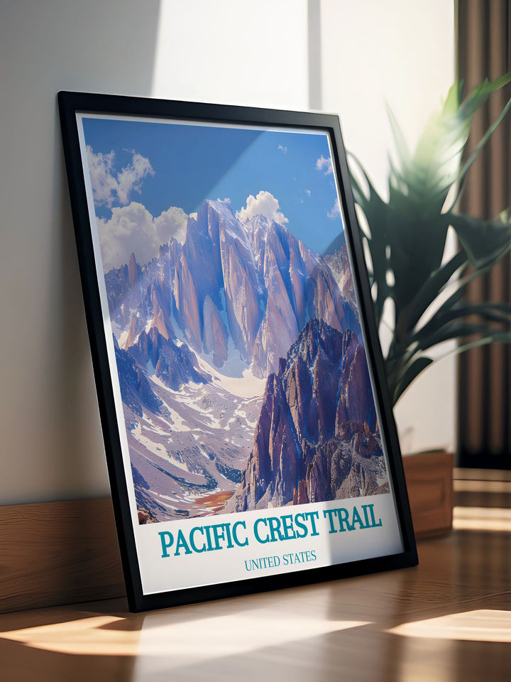 Mount Whitney framed print showcasing the peaks grandeur and natural beauty perfect for adding a sophisticated touch to living rooms offices or any space needing a touch of elegance