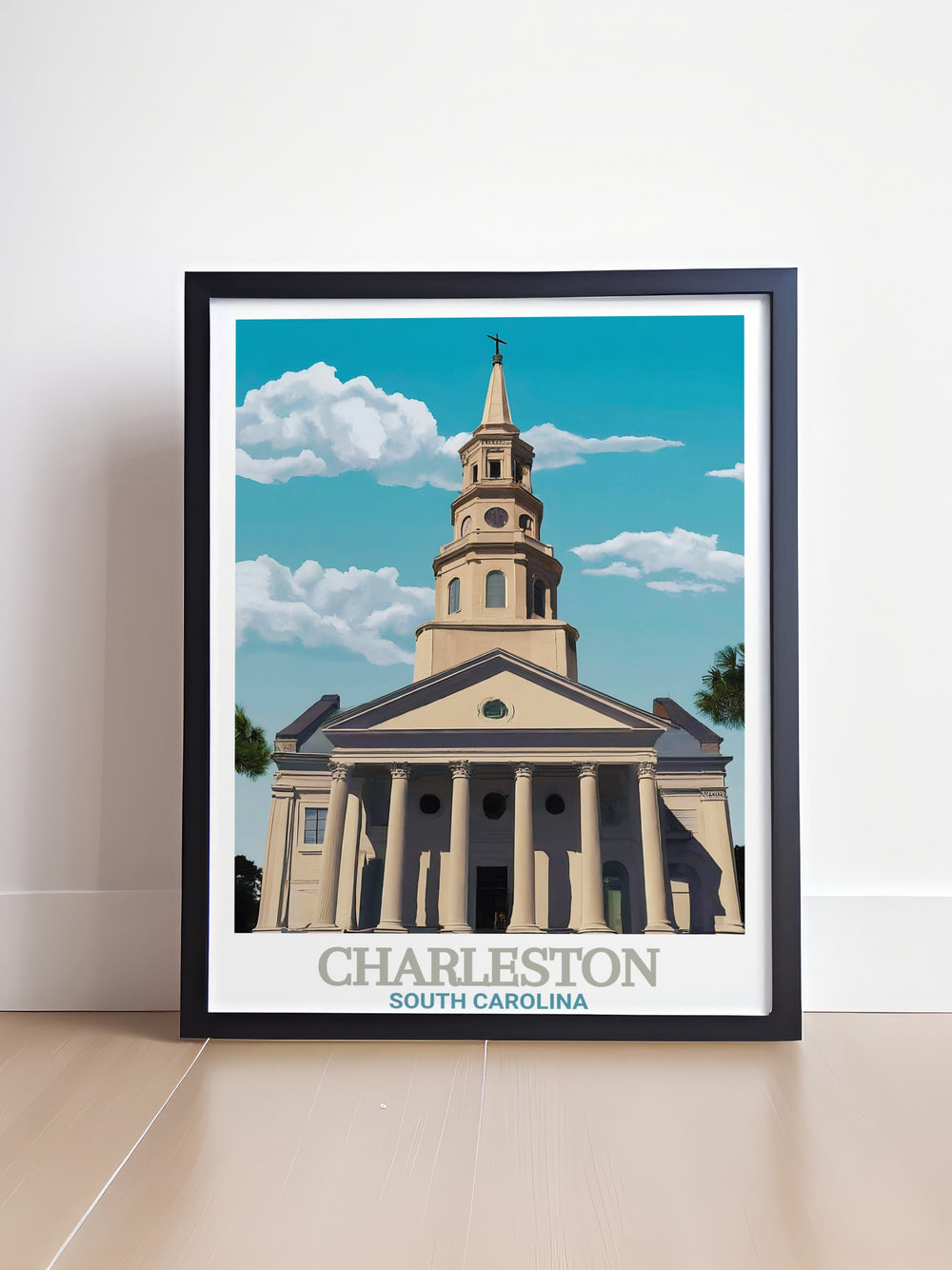 Beautiful St. Michaels Church prints highlighting the intricate details and elegant design of Charleston ideal for wall art and home decor bringing the historic charm of St. Michaels Church into your living space