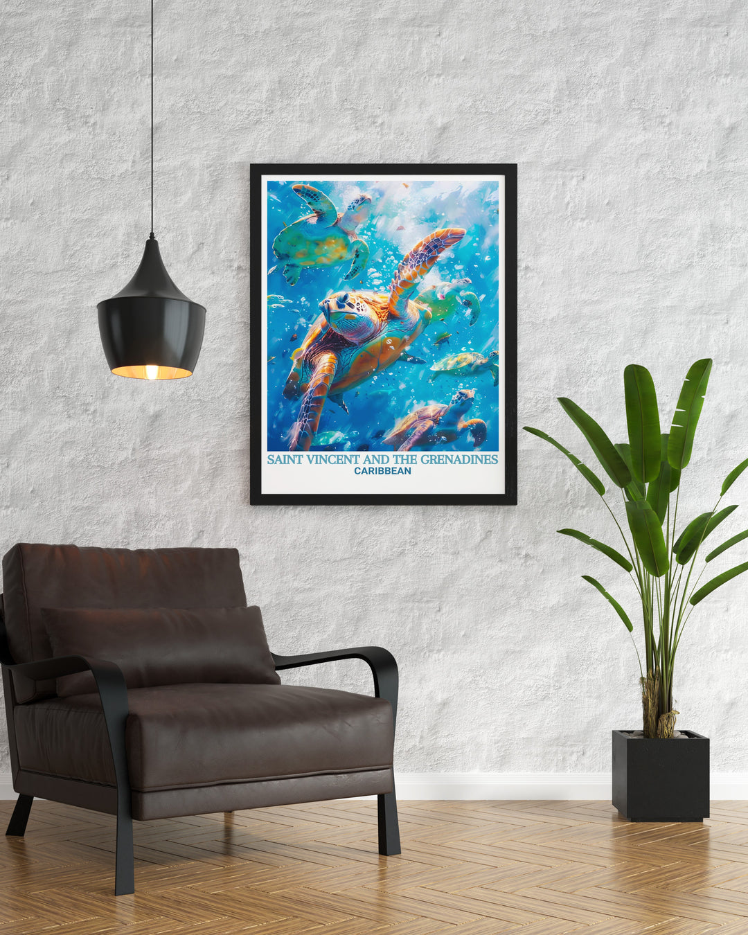 Wall poster featuring the lush landscapes and turquoise waters of the Tobago Cays in Saint Vincent and the Grenadines. A perfect gift for anyone who loves the Caribbean or dreams of visiting one day.