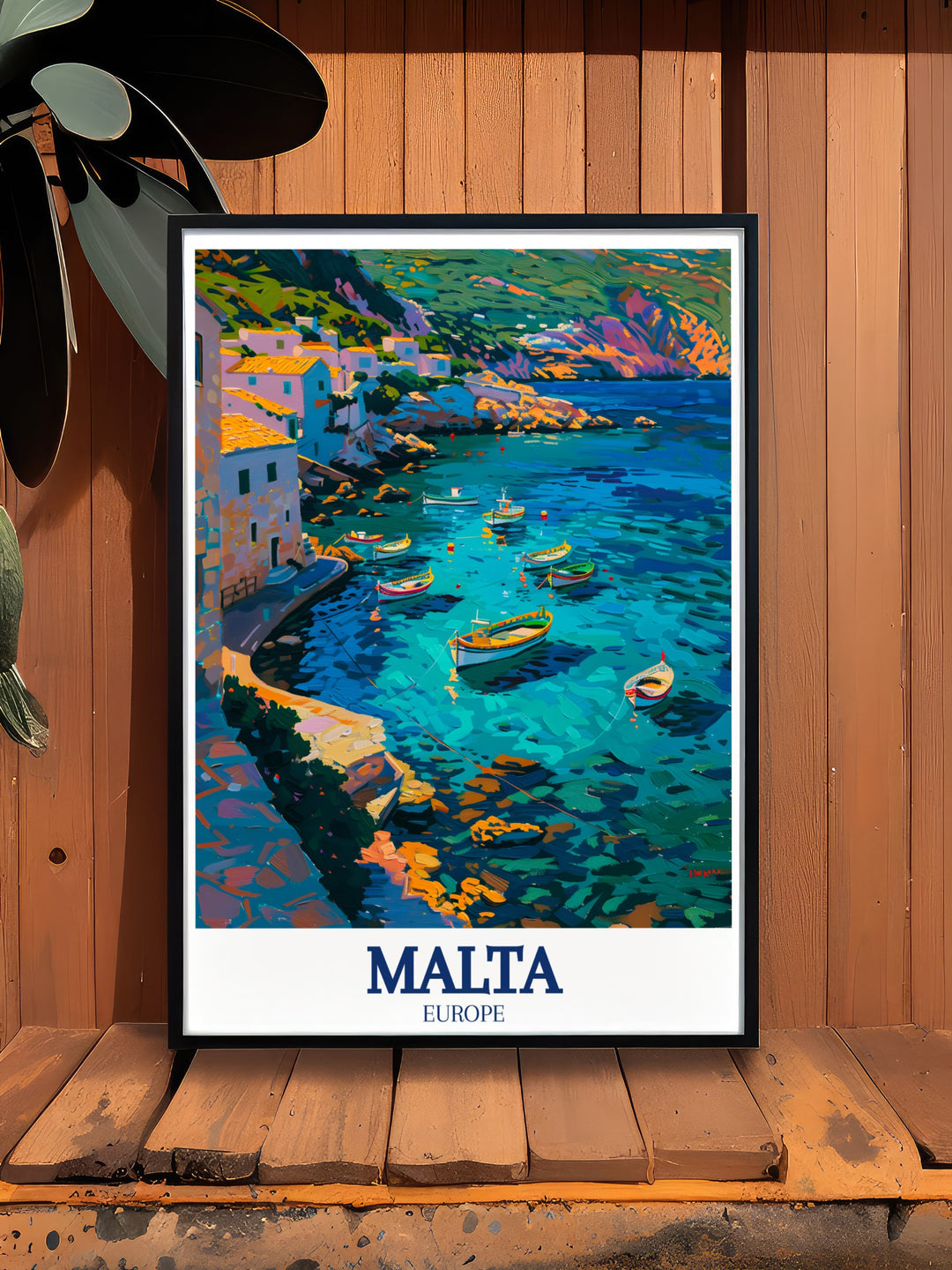 Malta artwork featuring the Mediterranean Sea and Maltese Coast designed for modern décor and stunning living room decor enhance your home with the vibrant colors and breathtaking landscapes of Malta