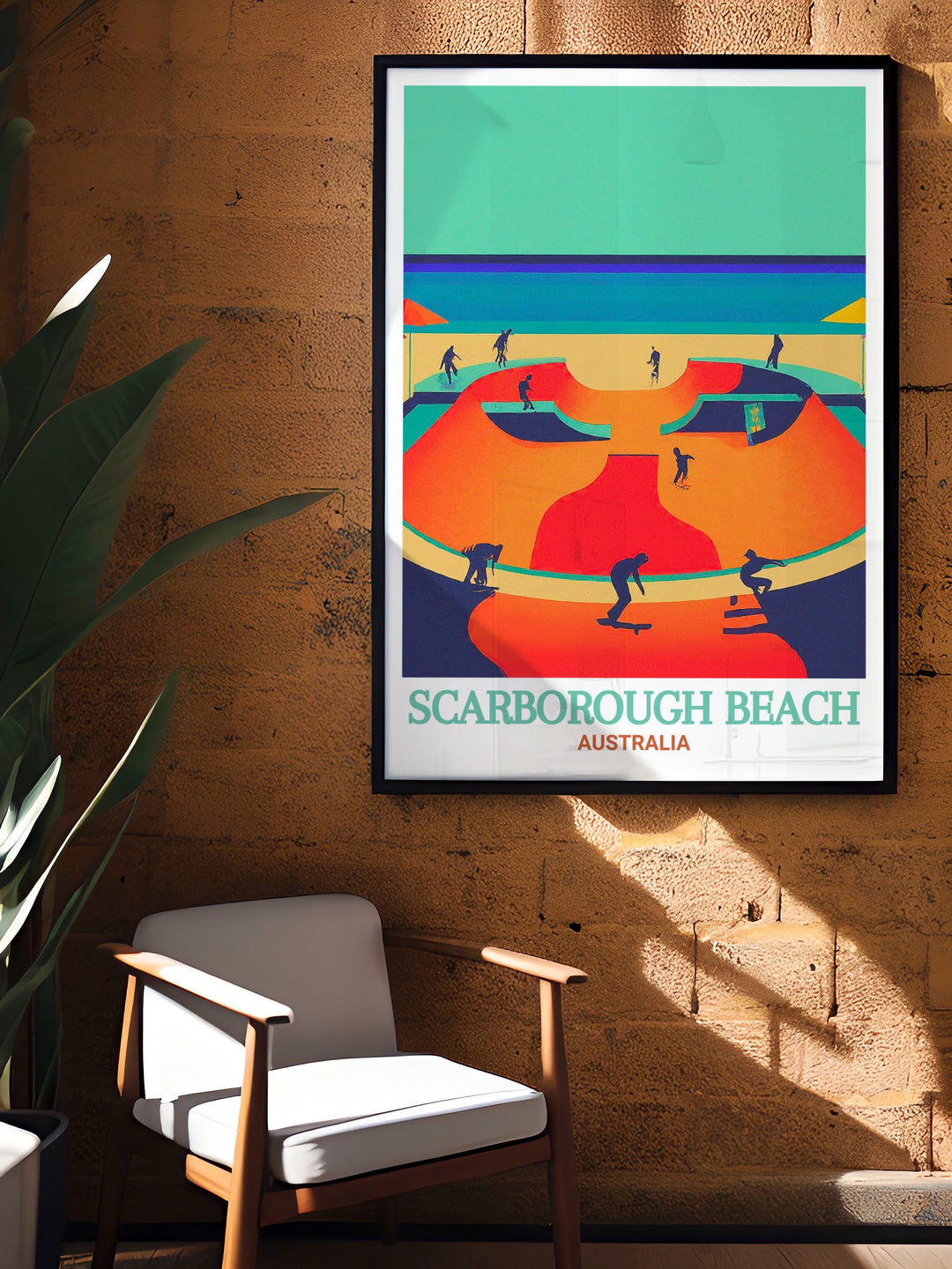 Scarborough Skate Park Modern Prints bring a unique blend of coastal beauty and urban energy into your living space making them an ideal choice for Australia Wall Decor and Scarborough Gifts that stand out