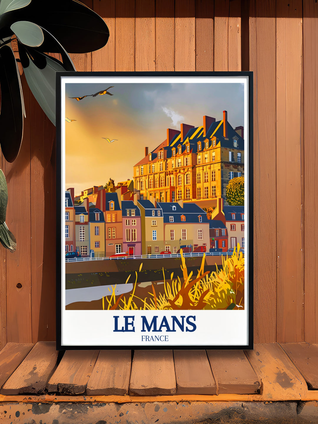 Cathédrale Saint Julien travel print featuring the iconic architectural elements of this Le Mans landmark. This print is perfect for those who love French history and architecture, offering a beautifully crafted piece that brings the elegance of the cathedral into your home.