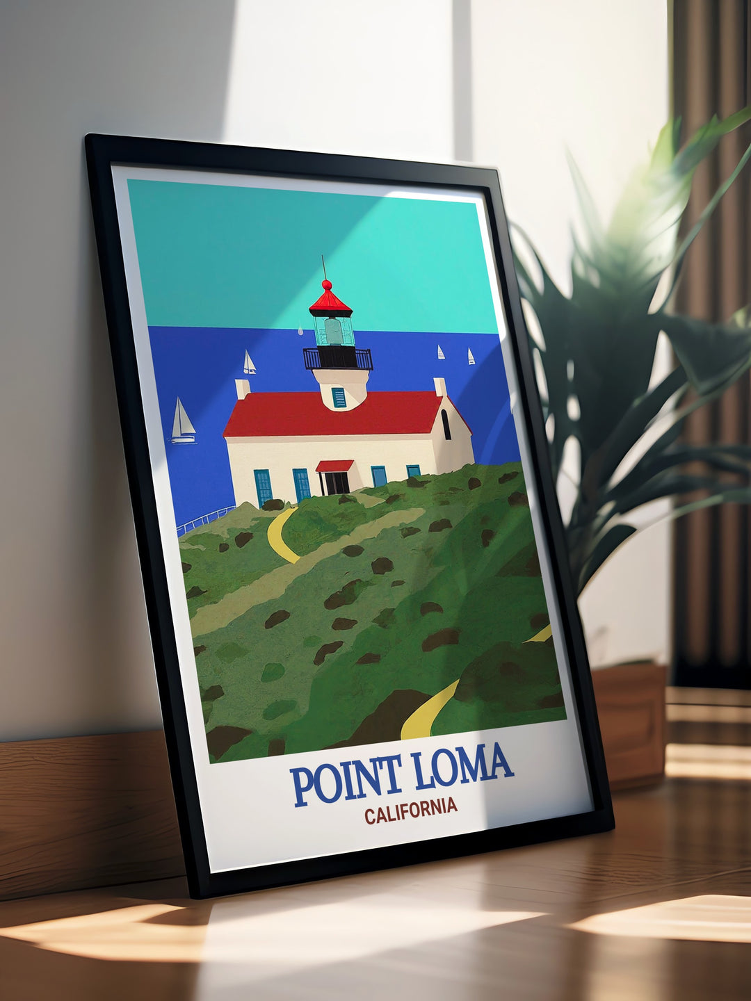 Bring the stunning views of San Diegos Point Loma into your home with Old Point Loma Lighthouse wall art this elegant piece is perfect for those looking to enhance their San Diego decor with a beautiful reminder of the citys historic and scenic landmarks