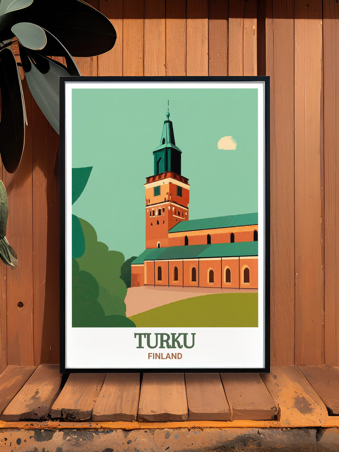 Transform your living space with this exquisite Turku Cathedral poster. The artwork depicts Finlands historic church in all its glory, making it a standout piece in your collection of travel art.