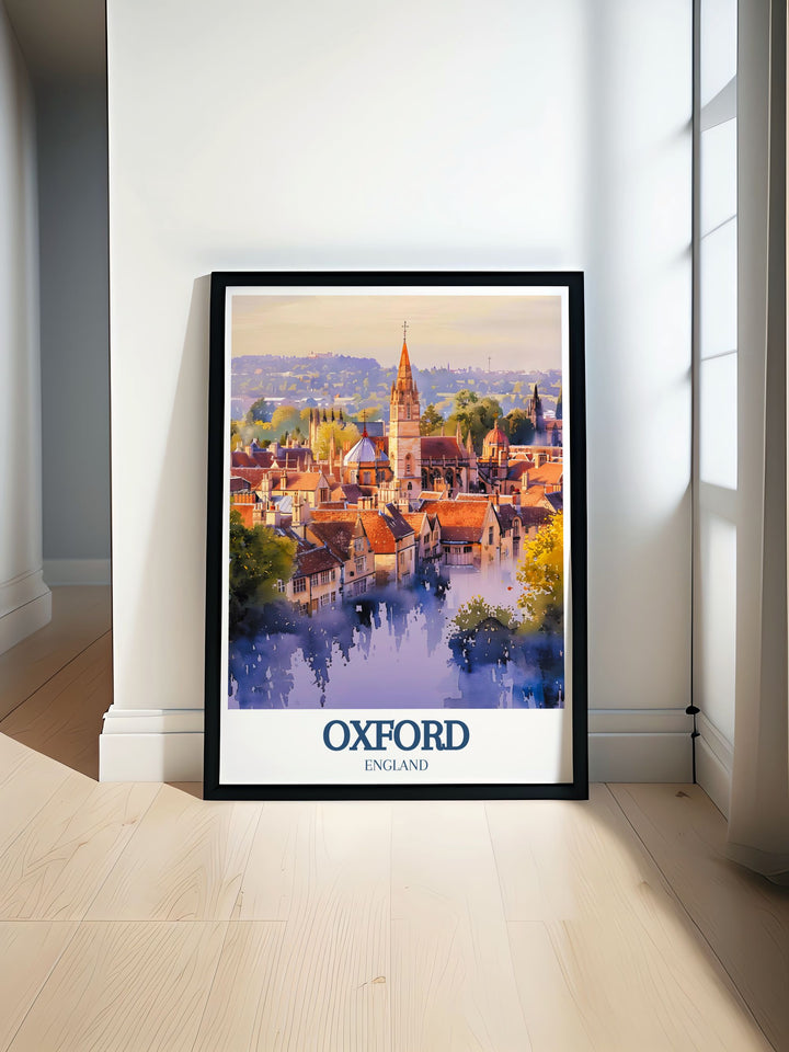 Stunning Oxford wall art featuring All Saints Church and Lincoln College perfect for adding elegance to any home decor ideal for lovers of British travel and historic cities