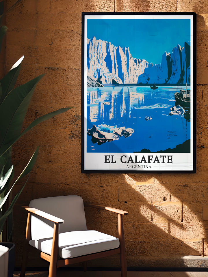 Experience the breathtaking views of Argentinas Patagonia region with this Perito Moreno Glacier wall art. This travel poster is designed to inspire wanderlust and add a bold statement to your home. Perfect for gifting to travelers or as a unique piece of art for your space.