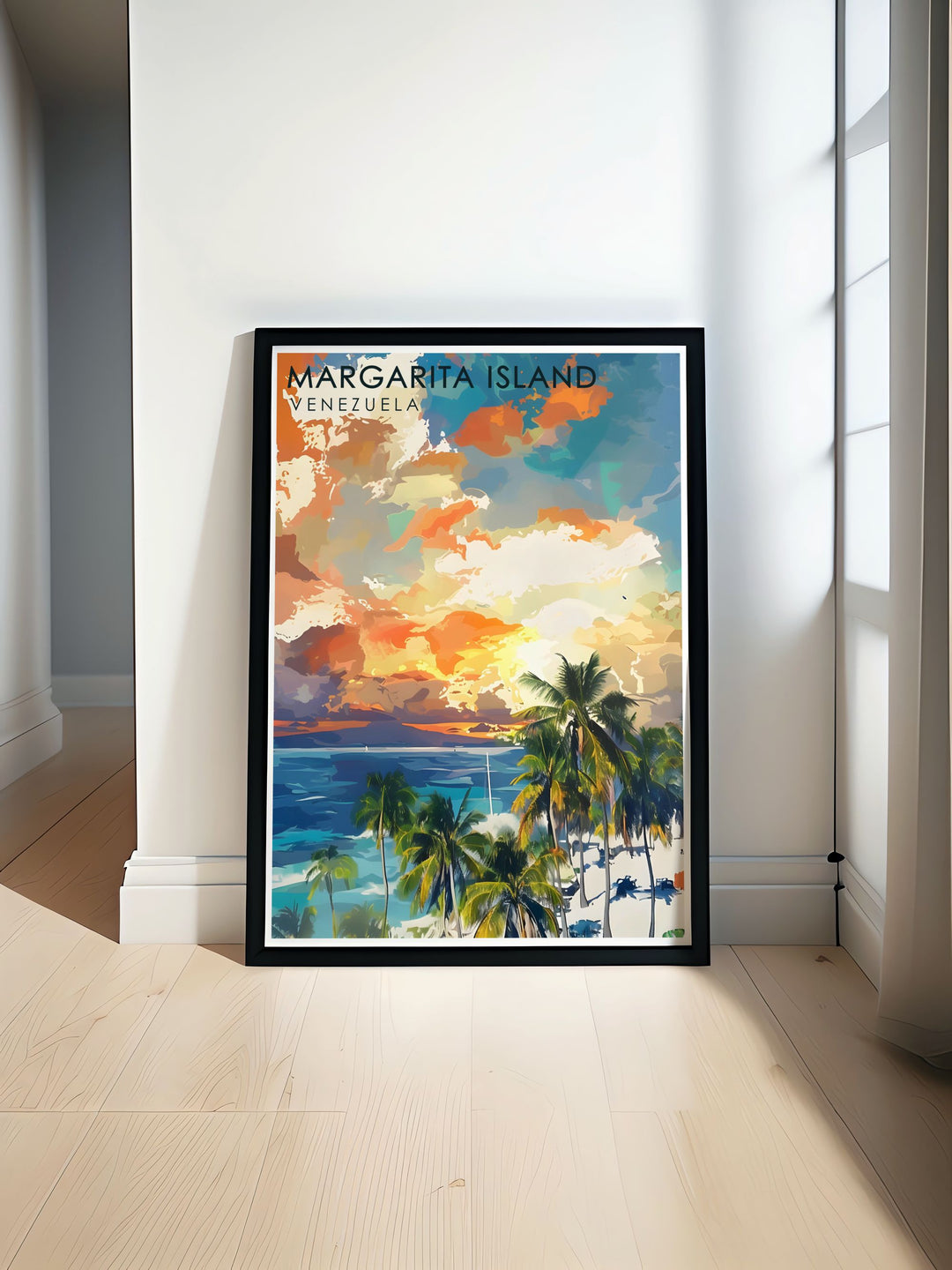 Celebrate Venezuelas natural beauty with this Angel Falls travel print, featuring the worlds tallest waterfall and the serene Margarita Islands. This art captures the essence of adventure and tranquility, making it ideal for home or office décor.