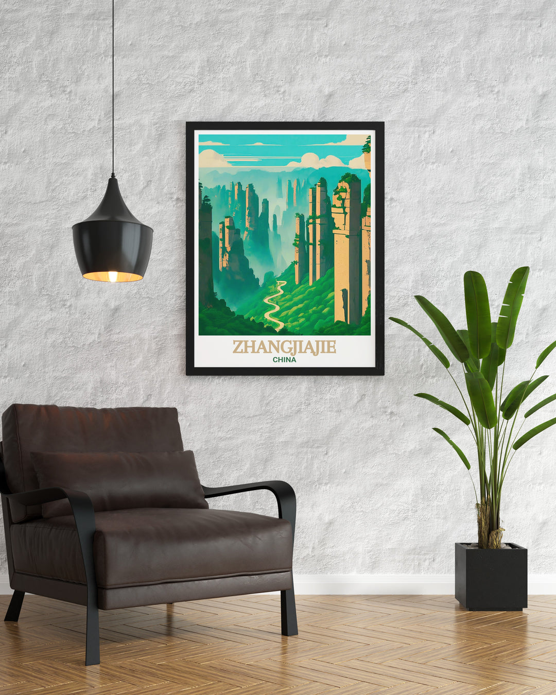 Elegant wall art of Zhangjiajie National Forest Park showcasing the natural beauty of Zhangjiajie Mountain in China an ideal gift for those who appreciate fine art and stunning travel destinations