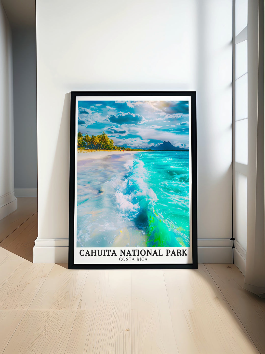 Cahuita Coastline Canvas Art captures the tranquil shores and vibrant landscapes of Costa Ricas Cahuita National Park. This canvas art offers a window into one of the worlds most picturesque coastal regions, perfect for any nature lover.