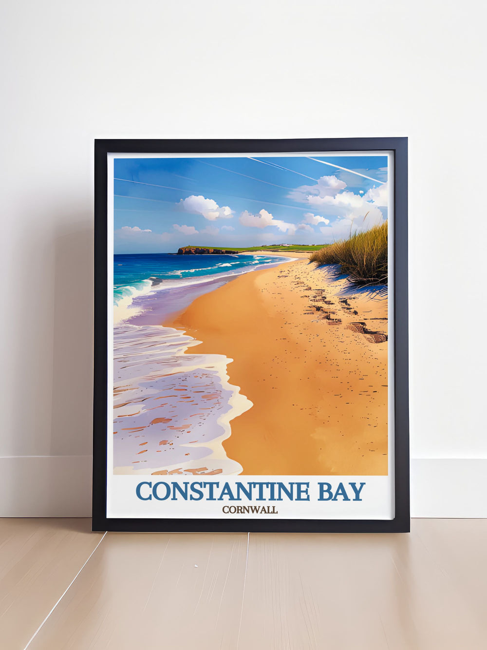 Immerse yourself in the beauty of Constantine Bay Beach, located on the rugged north coast of Cornwall, England. This beach, with its excellent surf conditions and scenic landscape, is ideal for families and surfers looking to enjoy a day by the sea.