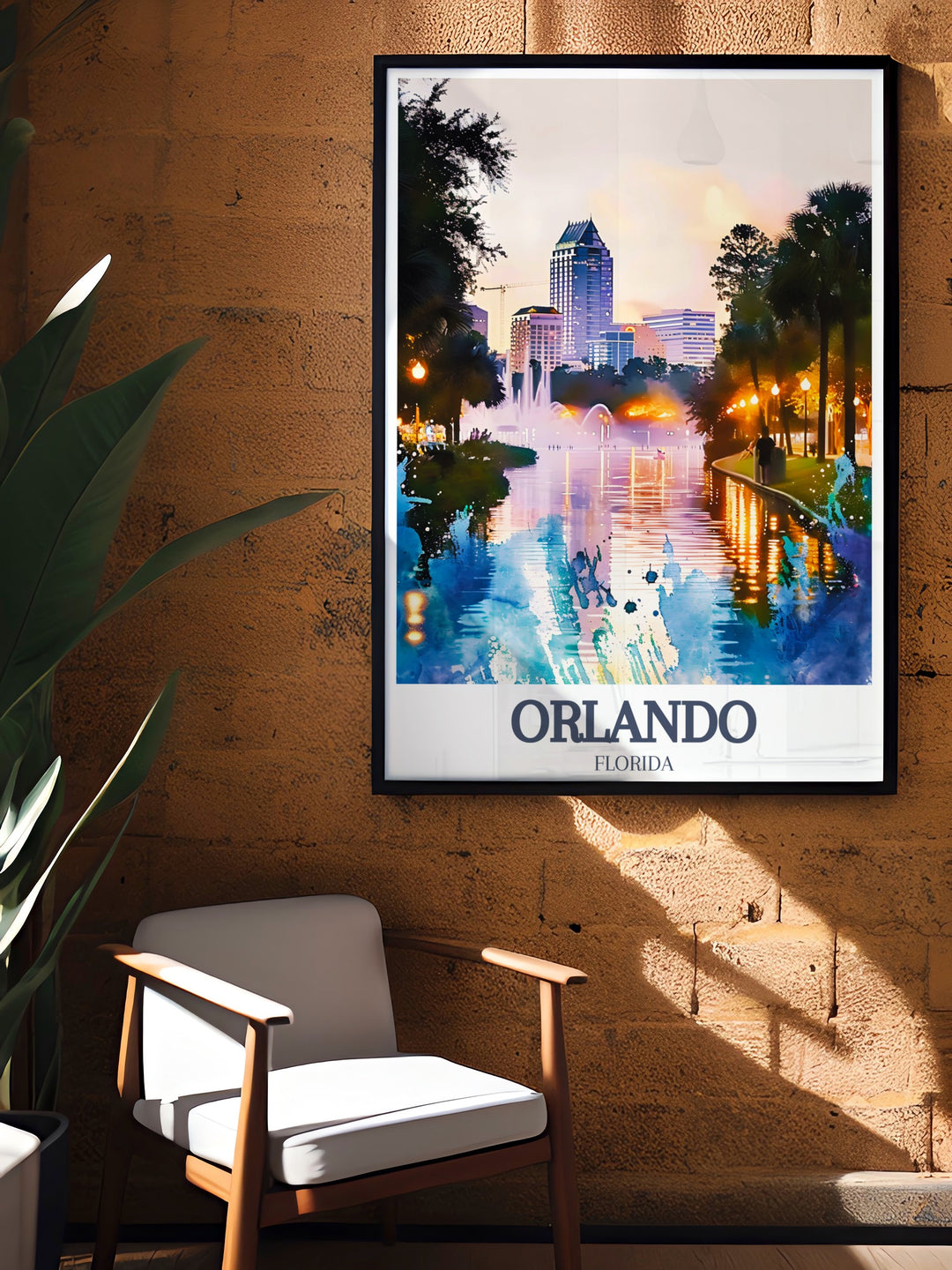 Thornton Park District canvas art highlighting the lively and artistic vibe of this unique neighborhood in Orlando. The combination of modern design and vibrant colors brings the charm of Thornton Park to life, making it a perfect addition to any home. Ideal for personalized gifts or home décor.