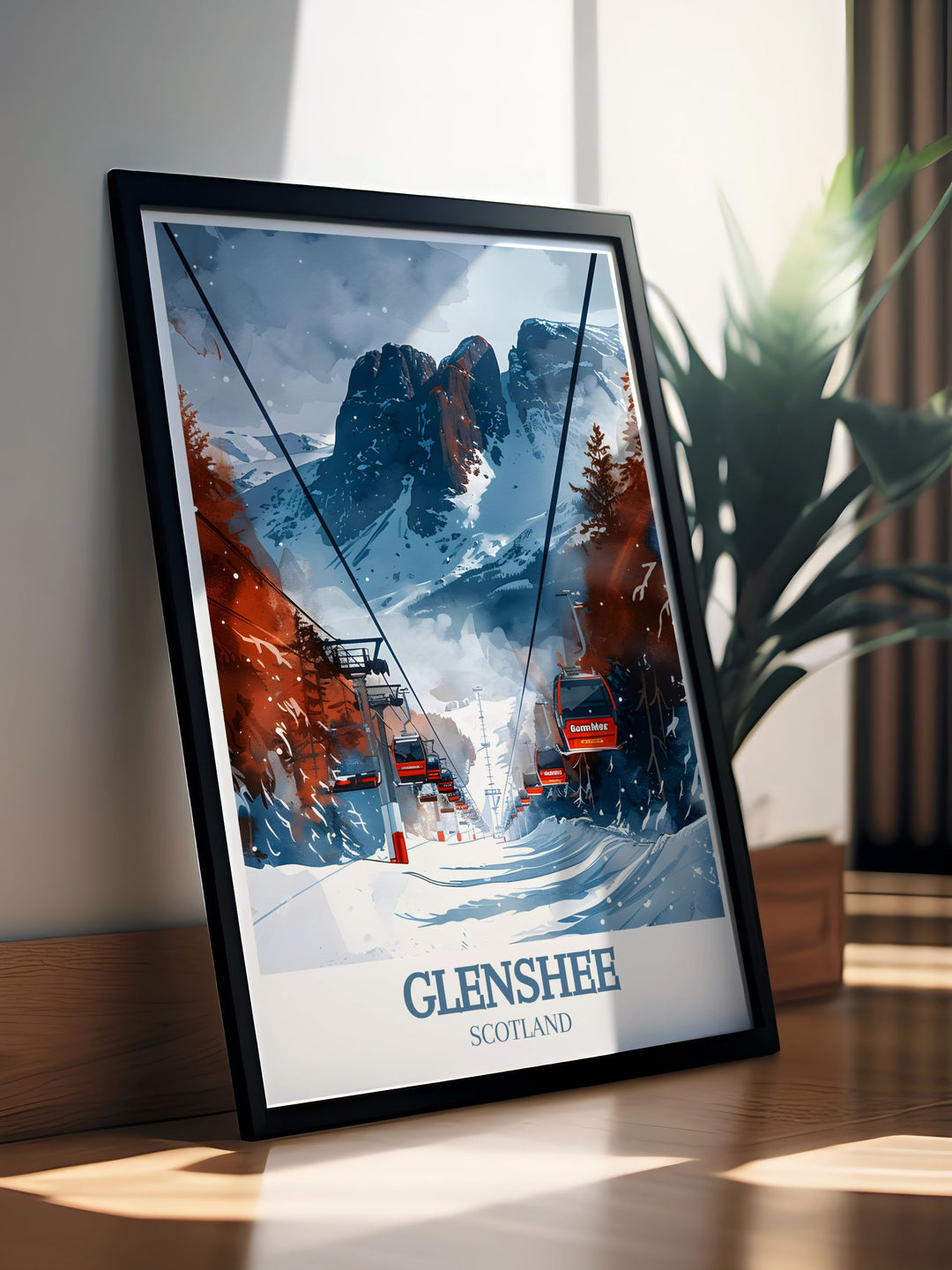 Showcasing the tranquil beauty of the Grampian Mountains, this poster is perfect for those who appreciate serene landscapes. The detailed illustrations highlight the mountains majestic peaks and scenic vistas, bringing a piece of the Scottish Highlands into your home.