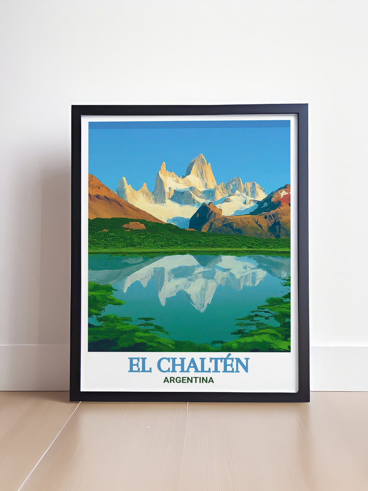 Transform your home with Laguna Capri Modern Prints featuring the serene landscapes of El Chalten an ideal Argentina Gift for those who appreciate fine art