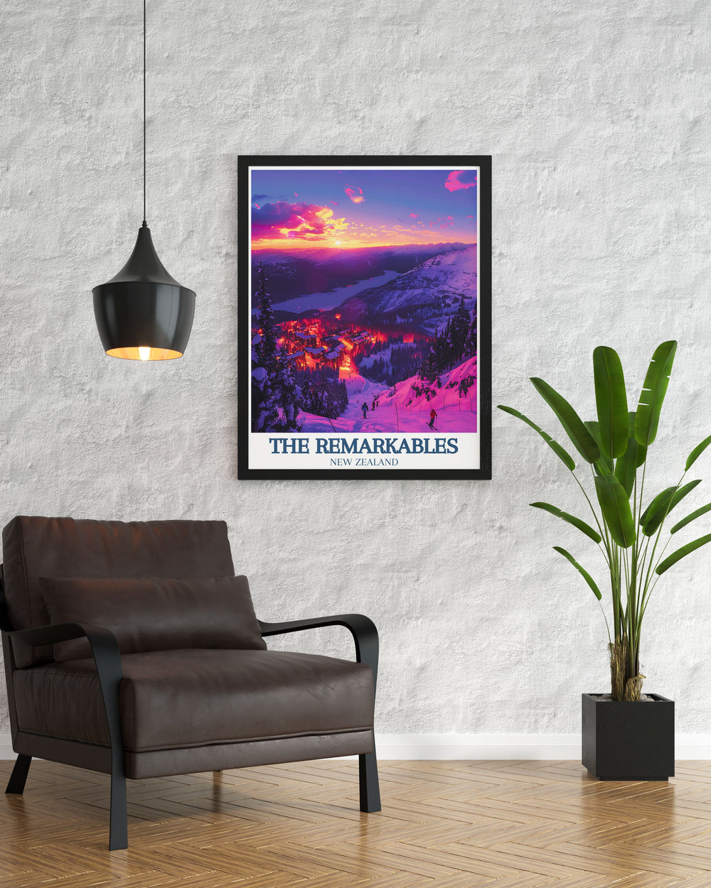 Transform your living space with Lake Wakatipu The Remarkables range posters capturing the majestic ski resort in Queenstown NZ These modern prints are perfect for any décor style and mountain wall art collections