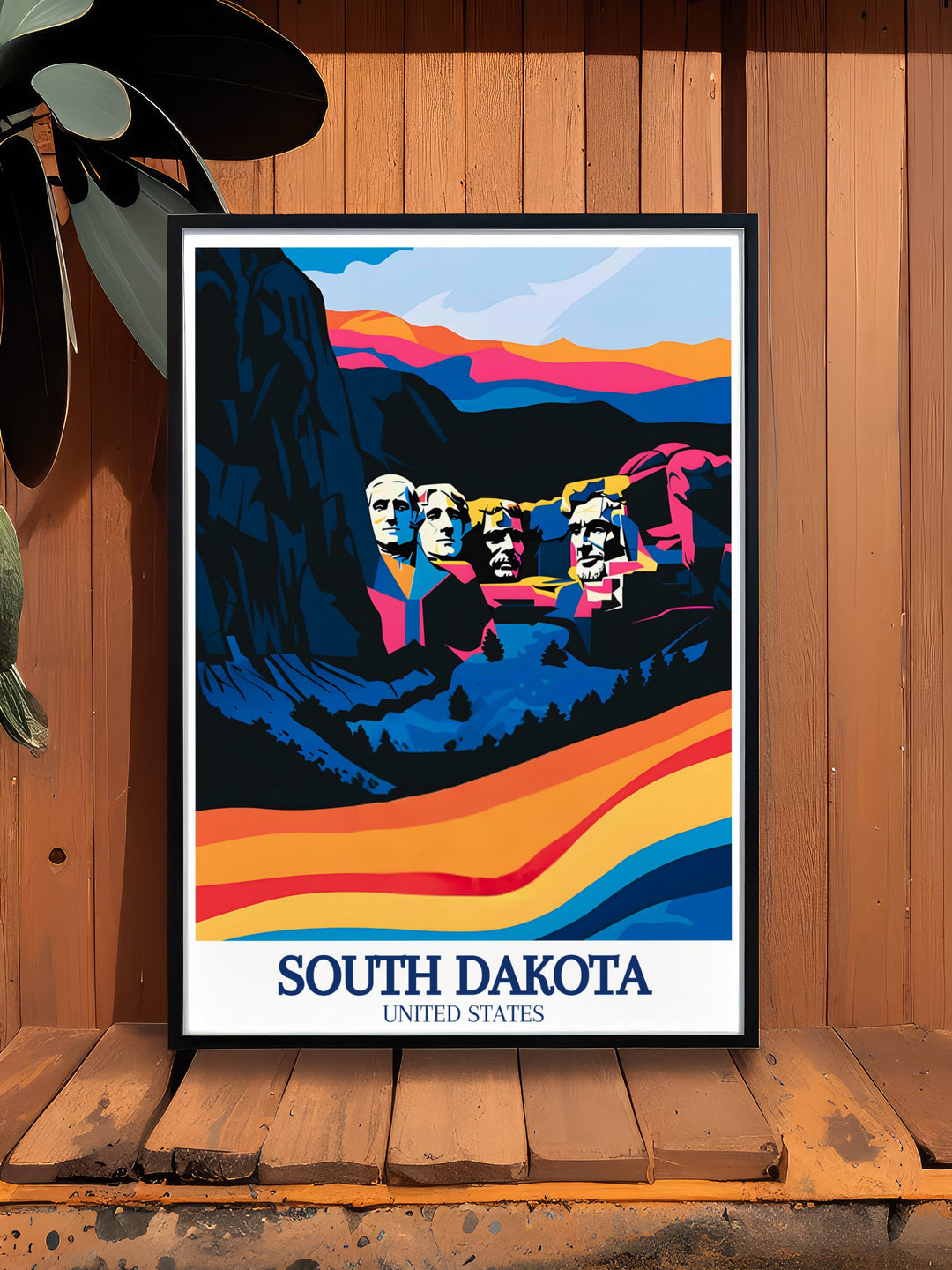 Stunning South Dakota art of Mount Rushmore National Memorial Black Hills a must have for elegant home decor and ideal Christmas gifts for travelers