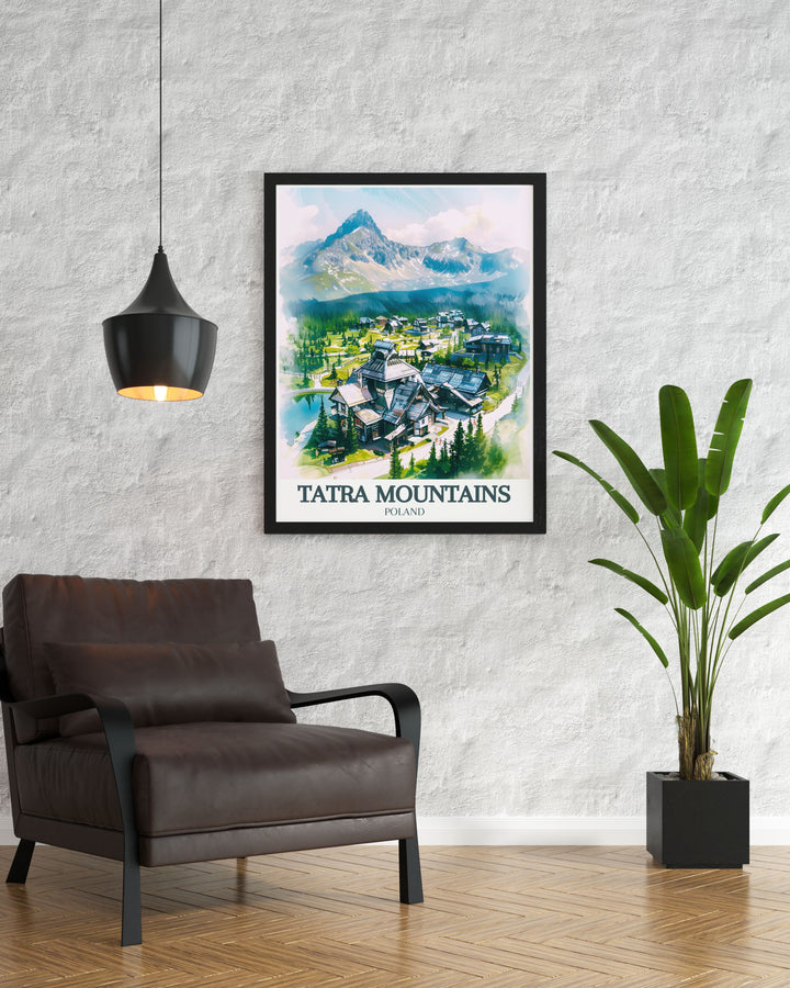 Tatra Wall Print highlighting the breathtaking landscapes of Tatra National Park and Dolina Koscieliska capturing the grandeur of the mountains perfect for adding a sophisticated touch to any room