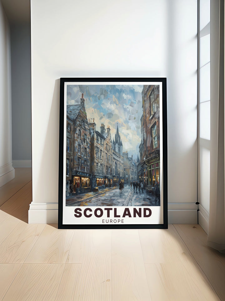 A breathtaking Loch Lomond poster capturing the essence of Scotlands great outdoors. The tranquil waters and green hills offer a calming piece of wall art for any nature lover or traveler.