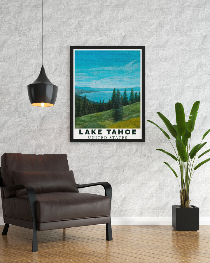 This Personalized Gift featuring a Lake Tahoe Photo in Summer Blue is a unique and thoughtful present for birthdays anniversaries or special celebrations