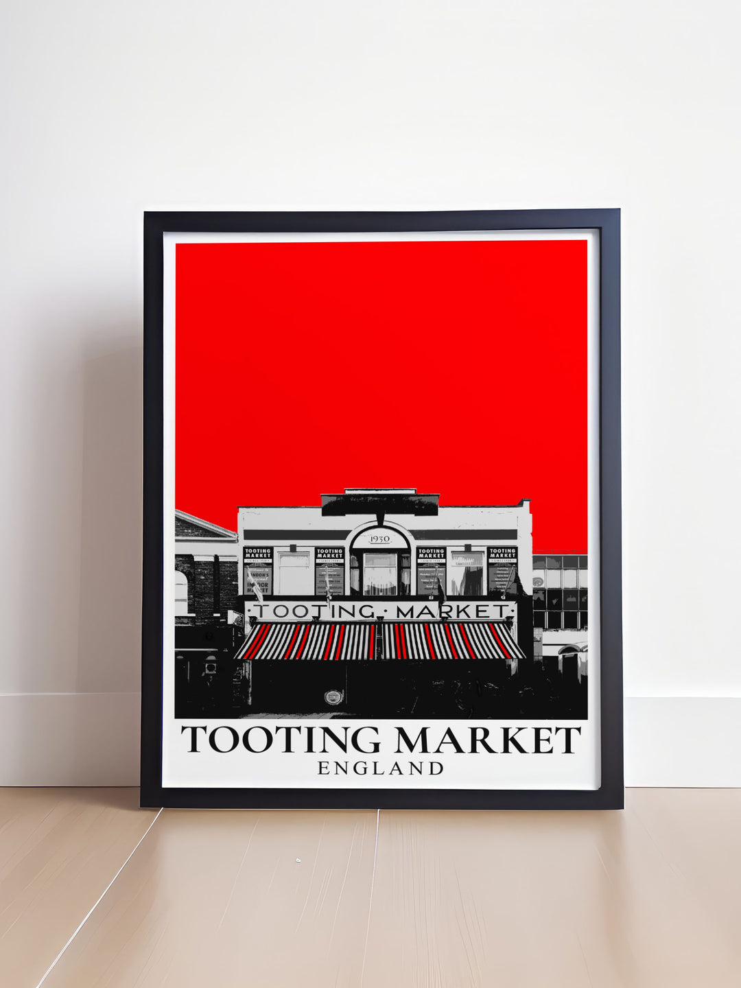 Tooting Market Print perfect for framing and adding to your collection of bucket list prints celebrating the rich culture and unique architecture of South London