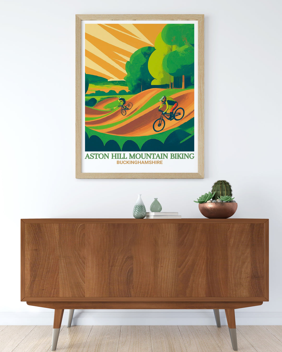 4X Track Modern Art Print featuring Aston Hill MTB and Wendover Woods from Chiltern Hills AONB ideal for mountain biking enthusiasts and adventure seekers looking for stunning wall decor and elegant home prints for any living space