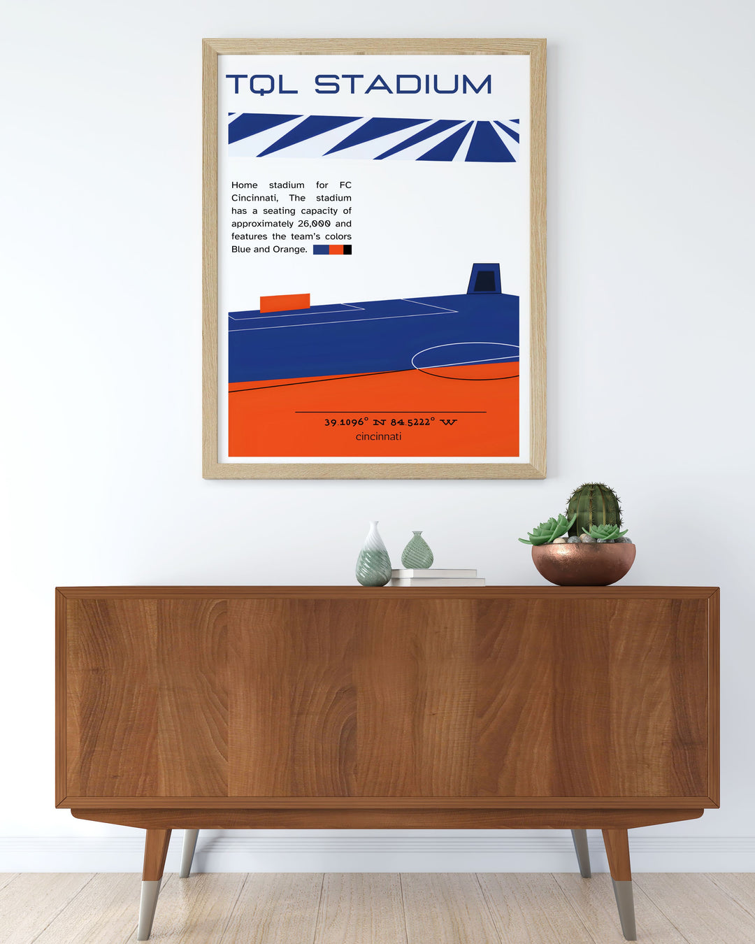 Celebrate FC Cincinnati with this high quality poster that showcases the beauty of TQL Stadium and the thrilling action of Major League Soccer an ideal piece for fans and art lovers alike